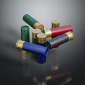 Modern bullet shell shotgun shell 3d model