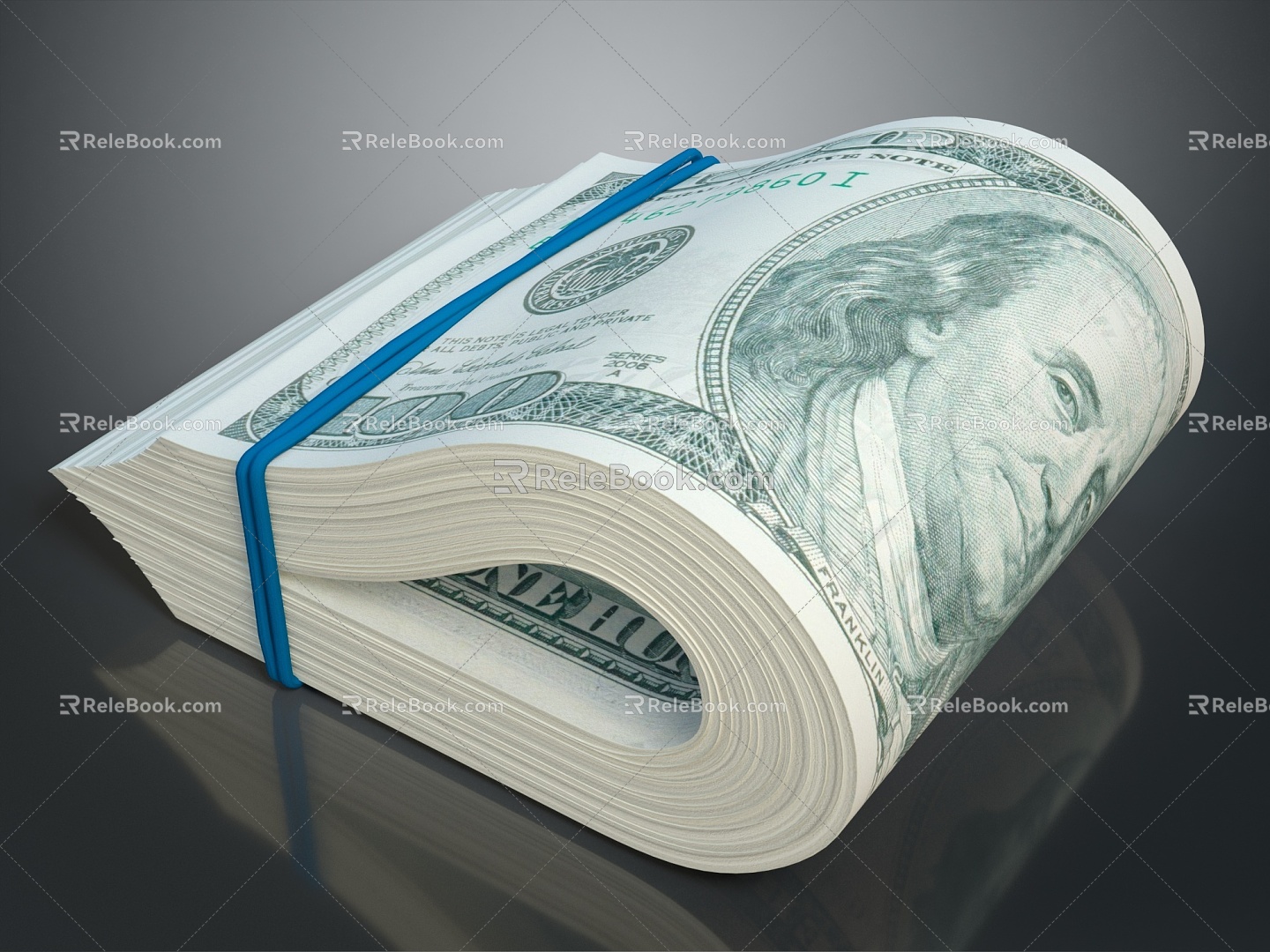 US Dollar Bills US Dollar Banknotes Paper Banknotes PBR PBR Items Unreal 3d model