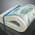 US Dollar Bills US Dollar Banknotes Paper Banknotes PBR Items Unreal 3d model