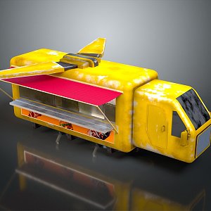 Food Truck Food Vending Vehicle Mobile Food Truck Mobile Vendor Mobile Vendor Car Dining Car Mobile Dining Car 3d model