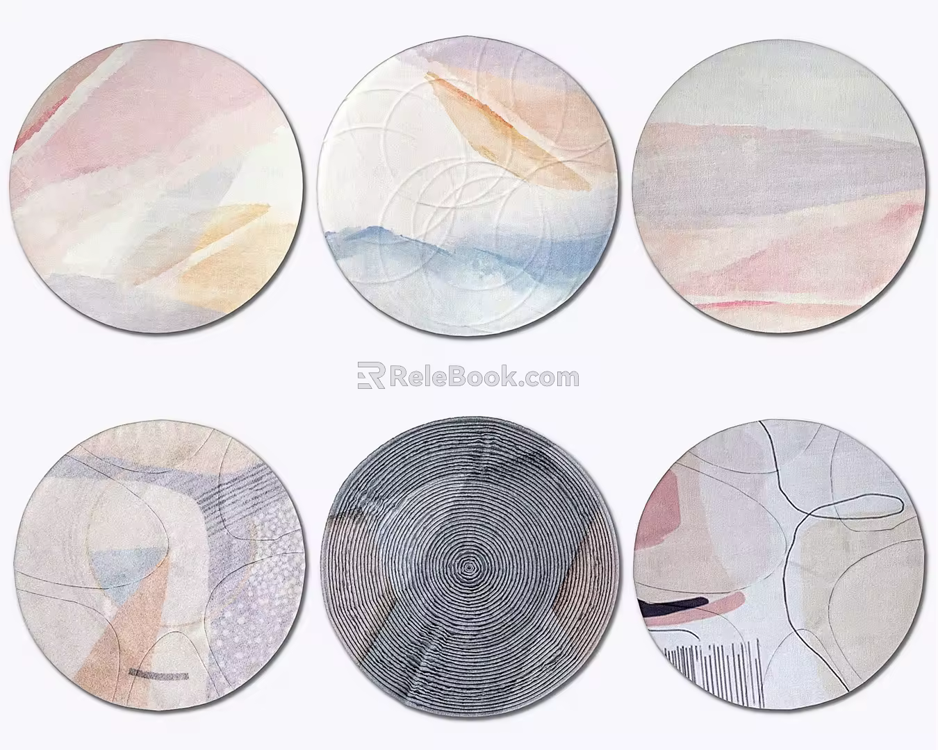 Modern Round Carpet Pattern Carpet Texture Carpet Abstract Carpet Round Carpet Combination 3d model