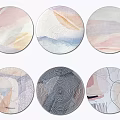 Modern Round Carpet Pattern Carpet Texture Carpet Abstract Carpet Round Carpet Combination 3d model