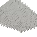 White Wavy Ceiling Design With Layered Curved Panels And Modern Aesthetics