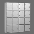 Wooden Locker Unit With Multiple Numbered Compartments And Secure Locks