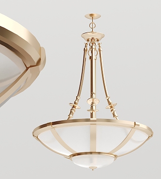 Simple European Chandelier Simple Chandelier 3d model