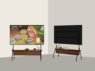 Antique TV stand mobile TV 3d model