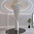 Special-shaped pillar modeling column decorative column water corrugated ceiling 3d model