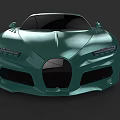 Green Luxury Sports Car With Aerodynamic Front Design And Sleek Exterior