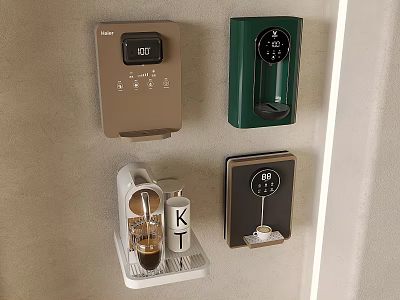 Modern Functional Wall Mounted Household Appliances In Different Colors For Daily Use 3d model