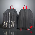 Black Backpacks with Red Handles and Bottom Details Featuring RAWGEAR Logo and ACW Letters