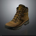 Brown High Top Hiking Boots With Lace Up Design And Rugged Outdoor Sole