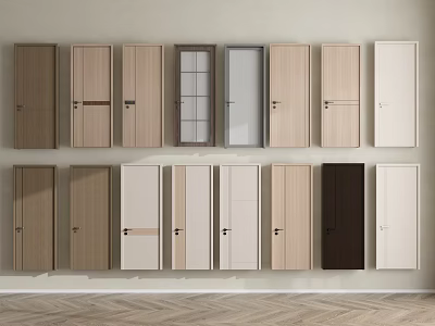 Various Styles And Colors Sliding Doors Collection For Home Interior Design 3d model