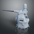 Turret Turntable Railgun Sci-fi Tower Defense Game Tower Defense Sci-fi Turret Game Turret Game Battery 3d model