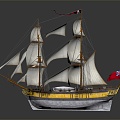 Modern Sailing Cartoon Sailing 3d model