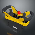 Yellow And Black Industrial Remote Control With Dual Joysticks Red Button And Control Panel 3d model