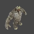 Parasitic Creature With Yellow Top On Gray Muscular Shoulder Featuring Red Details