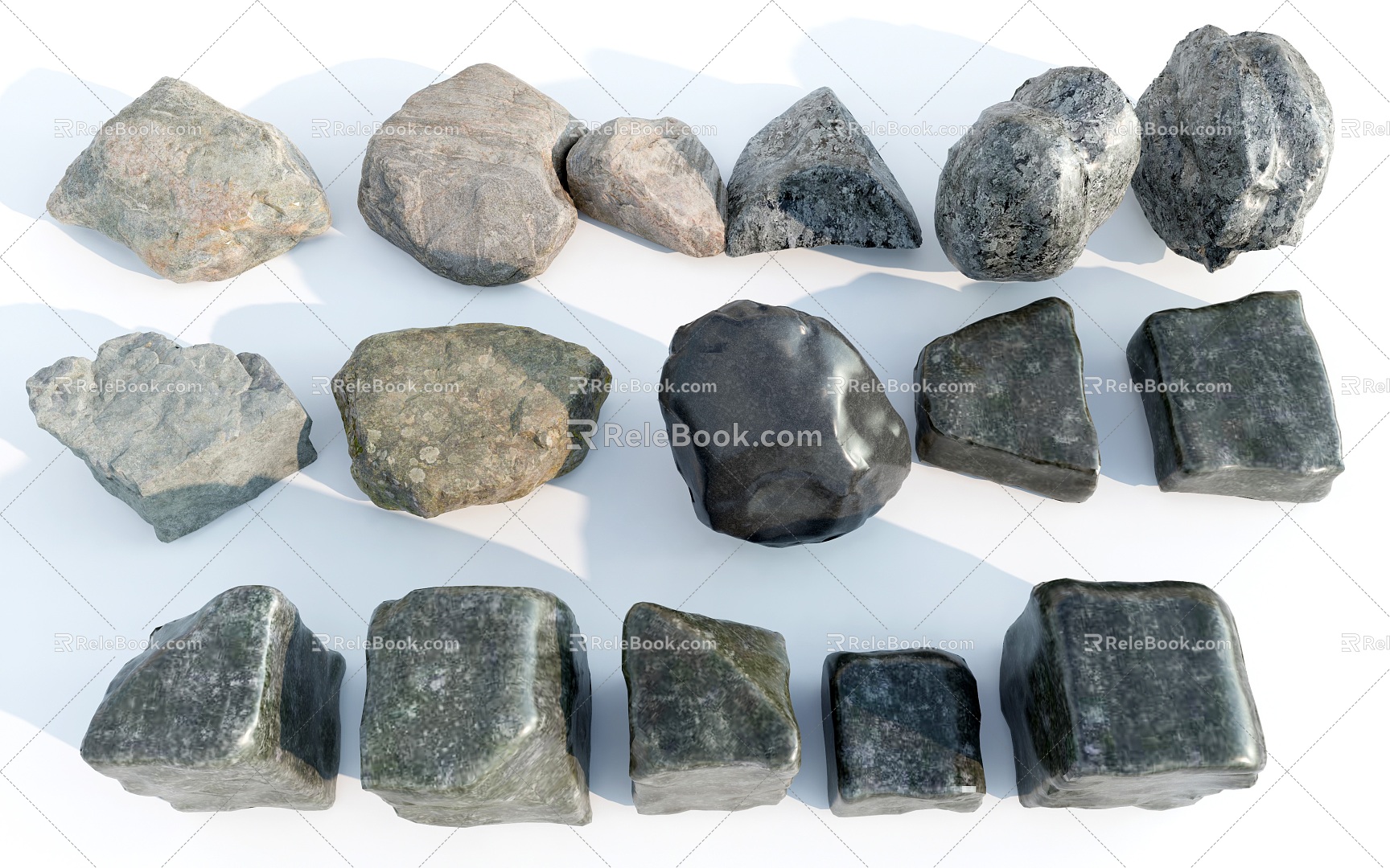 Pebbles Stone Landscape Stone Garden Stone Pebble Stone 3d model