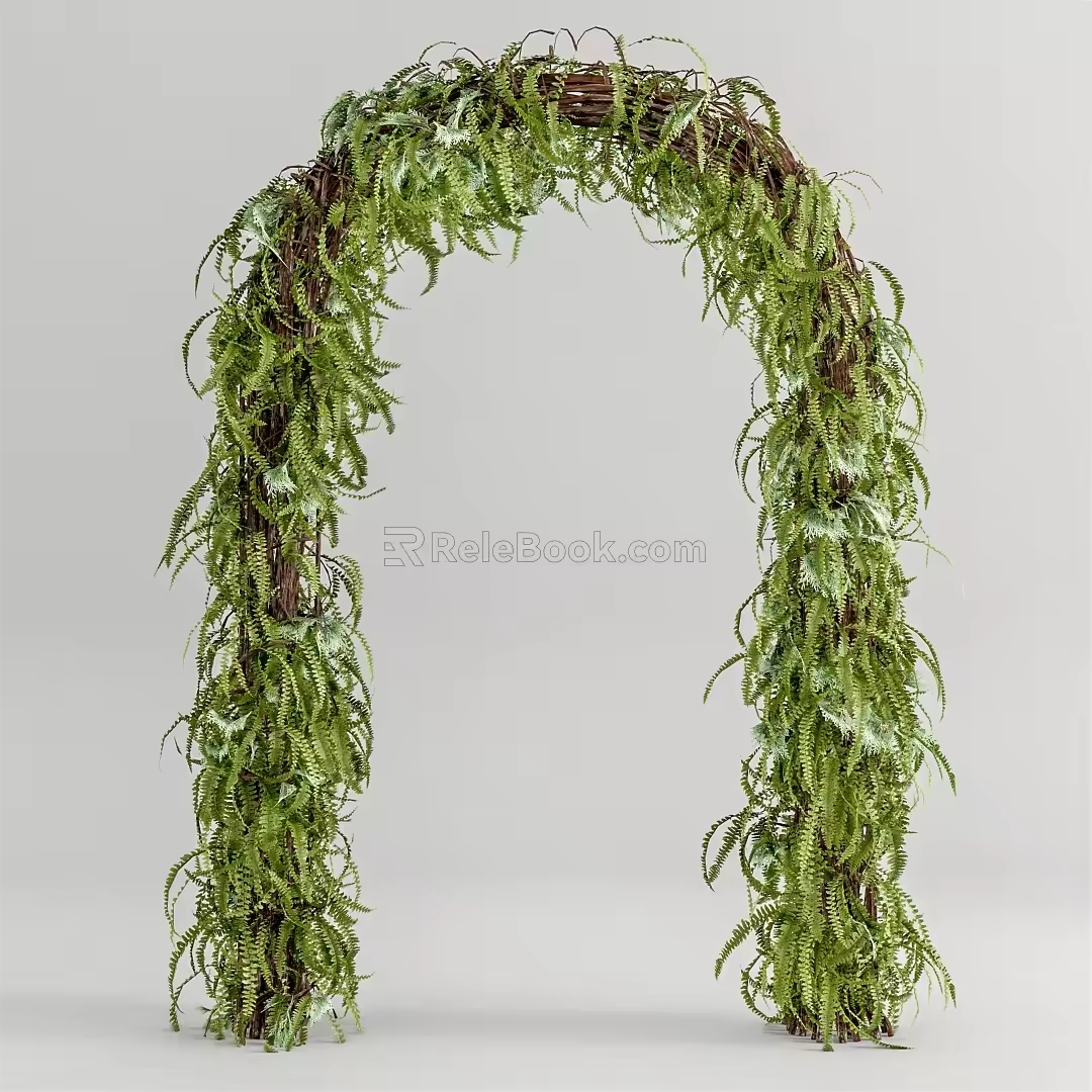 Modern Arch Green Plant Landscape Corridor Flower Frame Green Plant Frame Garden Arch 3d model