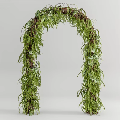 Natural Decorative Archway Adorned With Lush Green Foliage For Garden Decoration 3d model