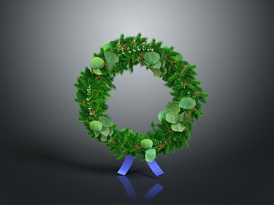 wreath rattan wreath leaves wreath twig wreath rattan green vine plant model