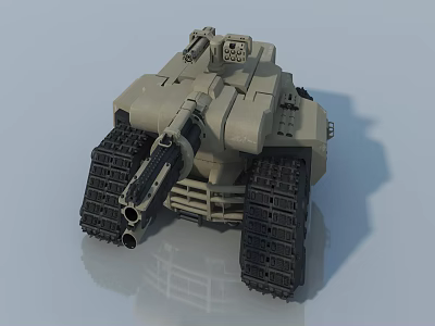 Flat Open Door Design For Military Tank 3D Model With Detailed Features 3d model