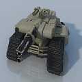 Flat Open Door Design For Military Tank 3D Model With Detailed Features