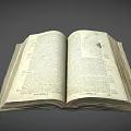 Open Old Book With Yellowed Pages And Vintage Text Illustrations On