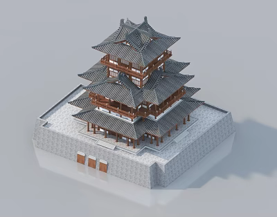 Chinese ancient building 3d model