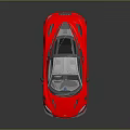 Sleek Red Sports Car Featuring Streamlined Design Shiny Exterior And White Roof
