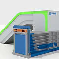 Modern Industrial Production Line Featuring Green Gray Machinery And Conveyor Systems