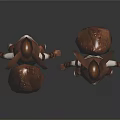 Modern game character rabbit travel rabbit 3d model