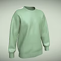 Light Green Long Sleeve Sweater With Round Neck And Casual Design