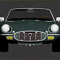 Light Blue Vintage Convertible Car With Retro Design And Open Top