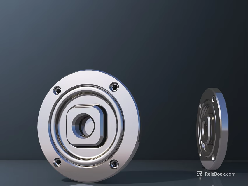 Smart Machine Metal Flange Components With Durable Circular Mechanical Structure 3d model 