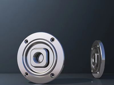 Smart Machine Metal Flange Components With Durable Circular Mechanical Structure 3d model