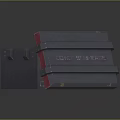 Gray Conveyor Box With Red Stripes And Partial Open Structure