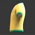 Yellow Brazilian Football Jersey with Green Collar Cuffs and Nike Logo Brazil Badge