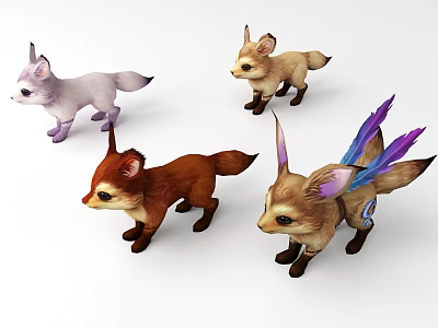 Modern fox small fox 3d model Modern fox small fox 3d model