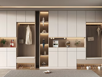 Modern Shoe Cabinet Shoe Cabinet Hallway Multifunctional Shoe Cabinet 3d model