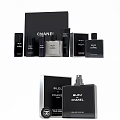 Luxury Chanel Bleu Perfume Collection Featuring Various Bottles And Gift Boxes