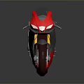Sporty Red And Silver Motorcycle With Sleek Design And Reflective Exterior