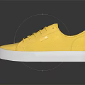 DC Yellow Casual Lace Up Shoes With White Sole And Yellow Upper Design