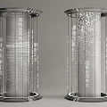 Modern Column Science and Technology Exhibition Hall Column Luminous Column Transparent Column Package Column 3d model