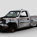 Destroyed work truck 3d model