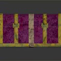 Vibrant Purple Velvet Trunk With Domed Lid And Golden Metal Accents