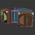 Accordion Cartoon Accordion Animation Accordion Ancient Accordion Barrel Classical Musical Instruments Organ 3d model