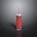 Red Dynamite With Black Stripes And Fuse As Weapon Design Element