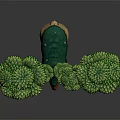 Enchanting Sheep Character With Tree Covered Purple Horns And Green Leafy Foliage