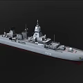 Modern Warship F510 Frigate With Gray Hull Radar Systems And Weaponry
