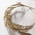 Elegant Decorative Accessory Collection With Coffee Cup Mini Bag Gold Headband Perfume Bottle And Tray